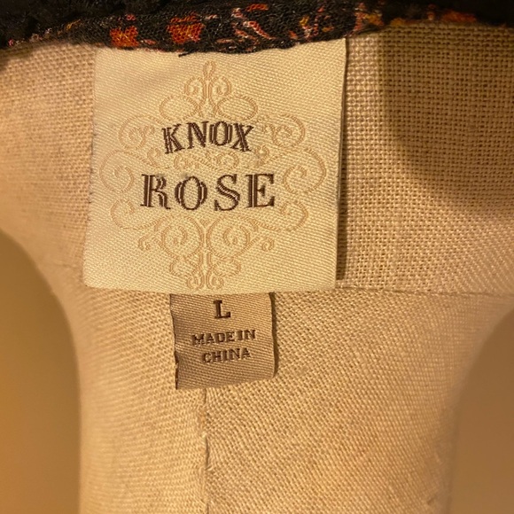 Knox Rose Black and Brown Lace Floral Blouse - Picture 6 of 8